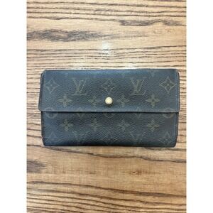 Vintage‎ Louis Vuitton LV Monogram Sarah Wallet Snap Closure Long Credit